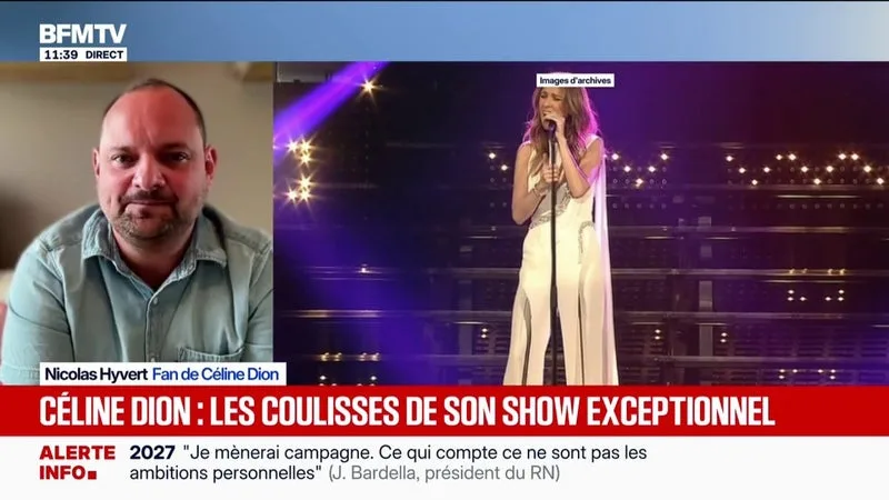 CONCERTS DE CÉLINE DION: « ON ATTEND QU’ELLE SE FASSE PLAISIR SUR SCÈNE ET ELLE FERA QUELQUE CHOSE D’EXCEPTIONNEL COMME ELLE L’A TOUJOURS FAIT », AFFIRME NICOLAS HYVERT, FAN DE LA STAR QUÉBÉCOISE