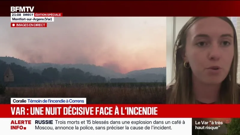 « ON AURAIT DIT LA FIN DU MONDE »: CORALIE, TÉMOIN DE L’INCENDIE À CORRENS DANS LE VAR, TÉMOIGNE SUR BFMTV