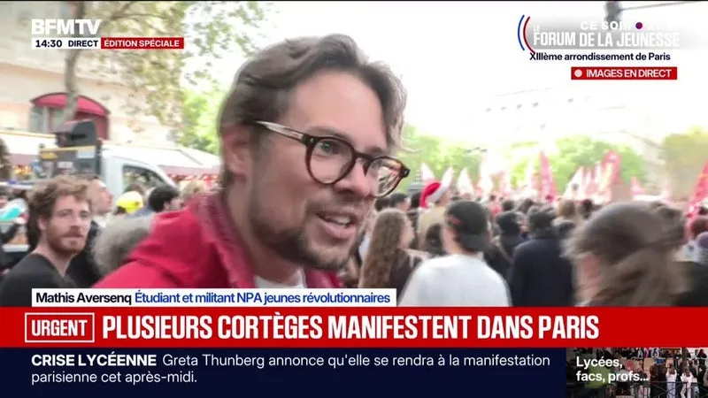 MOBILISATION LYCÉENNE: « MACRON FAIBLIT ET COMMENCE À LÂCHER DES MIETTES », ESTIME MATHIS AVERSENQ, ÉTUDIANT ET MILITANT DU NPA JEUNES RÉVOLUTIONNAIRES