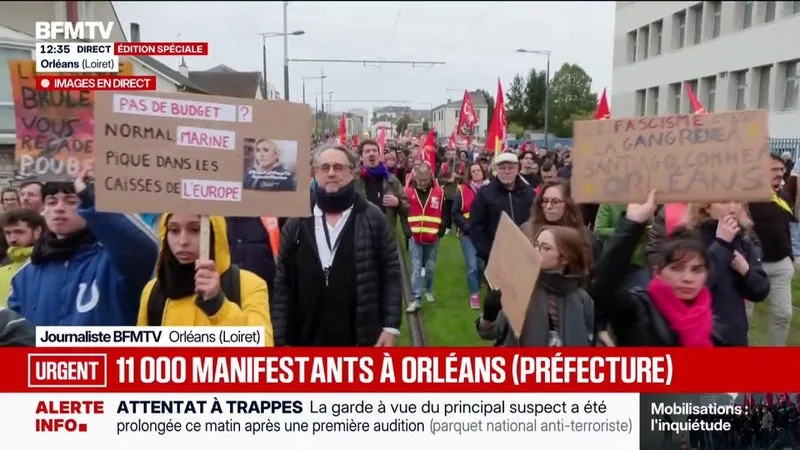 11.000 MANIFESTANTS COMPTABILISÉS À MIDI À ORLÉANS CONTRE LE CONGRÈS DU RN, SELON LA PRÉFECTURE