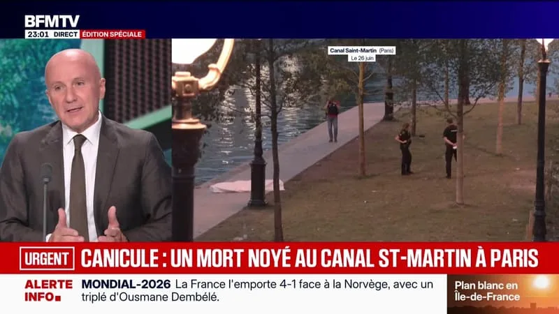 CANICULE : UN MORT NOYÉ AU CANAL SAINT-MARTIN À PARIS – 26/06