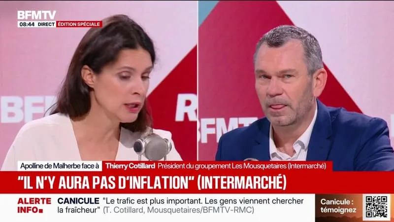 CANICULE: THIERRY COTILLARD, PRÉSIDENT DU GROUPEMENT LES MOUSQUETAIRES, ÉVOQUE DES « RISQUES DE PÉNURIES » ET DE « FLAMBÉE DES PRIX »