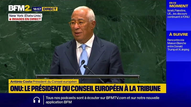 ISRAËL-PALESTINE: « LA SOLUTION À 2 ÉTATS, C’EST LA SEULE QUI PUISSE ASSURER UNE PAIX DURABLE AU MOYEN-ORIENT », AFFIRME ANTÓNIO COSTA