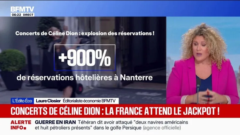 L’EDITO ÉCO DE LAURE CLOSIER – CONCERTS DE CÉLINE DION: LA FRANCE ATTEND LE JACKPOT