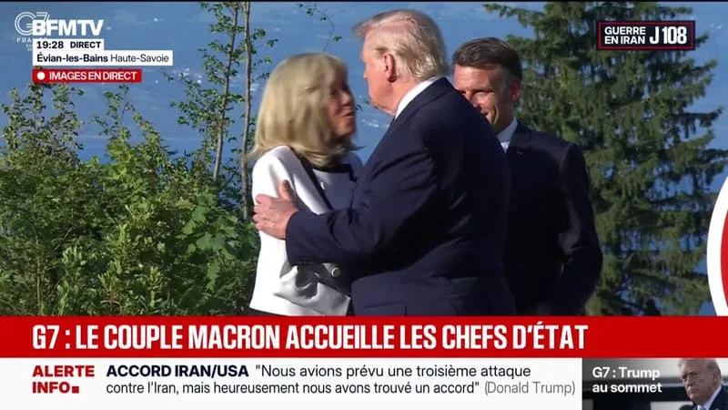 SOMMET DU G7: EMMANUEL ET BRIGITTE MACRON ACCUEILLENT LES CHEFS D’ÉTAT À ÉVIAN