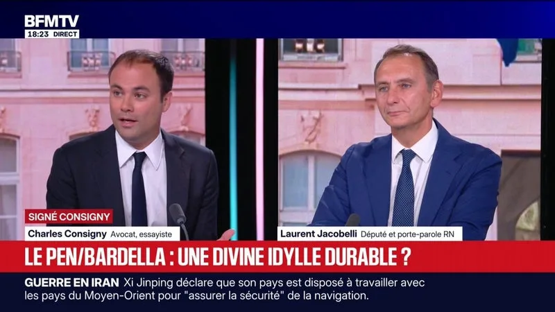 SIGNÉ CONSIGNY – LE PEN/BARDELLA: « JE PENSE QU’ILS NE SONT PAS DU TOUT SUR LA MÊME LIGNE », ANALYSE CHARLES CONSIGNY