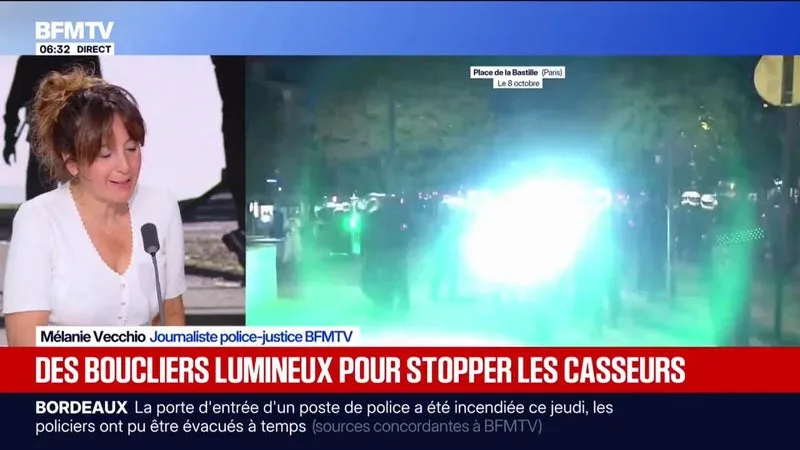 LES FORCES DE L’ORDRE UTILISENT DÉSORMAIS DES BOUCLIERS LUMINEUX POUR STOPPER LES CASSEURS
