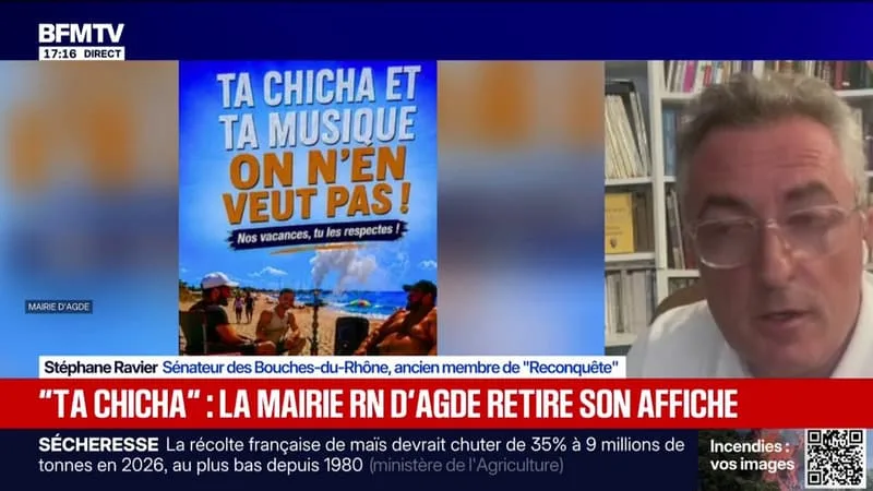 AFFICHE POLÉMIQUE À AGDE: « LE MAIRE EST TOUT À FAIT DANS SA FONCTION », ESTIME LE SÉNATEUR STÉPHANE RAVIER