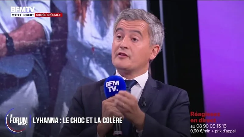 FORUM BFMTV – AFFAIRE LYHANNA: « NEUF MOIS SANS QUE LA PERSONNE (LE SUSPECT) NE SOIT MISE EN GARDE À VUE OU ENTENDUE, C’EST UN DYSFONCTIONNEMENT TOTAL », AFFIRME GÉRALD DARMANIN, MINISTRE DE LA JUSTICE
