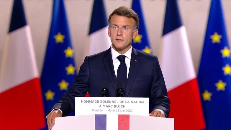 « UNE VIE DE GRANDEUR »: EMMANUEL MACRON REND HOMMAGE À L' »INTELLECTUEL INTRANQUILLE » MARC BLOCH LORS DE SON ENTRÉE AU PANTHÉON