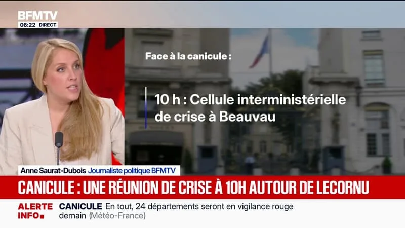 CANICULE: SÉBASTIEN LECORNU CONVOQUE UNE RÉUNION DE CRISE CE MATIN À 10H