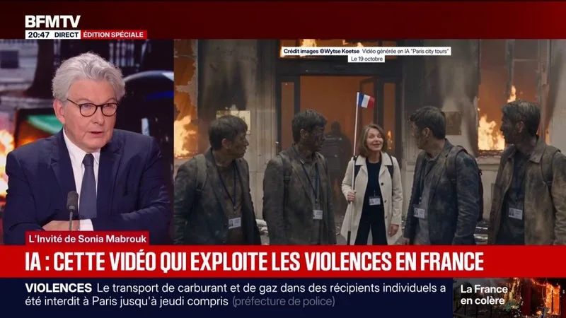 DÉGRADATIONS DU 17 OCTOBRE: « QUI PAYE POUR TOUT ÇA? NOUS TOUS », DÉPLORE THIERRY BRETON, ANCIEN COMMISSAIRE EUROPÉEN ET ANCIEN MINISTRE DE L’ÉCONOMIE