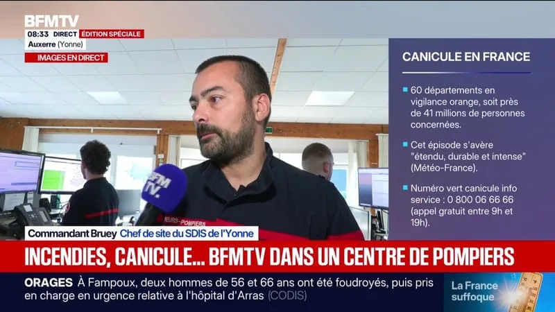 CANICULE: LES POMPIERS SUR LE QUI-VIVE FACE AUX RISQUES D’INCENDIES