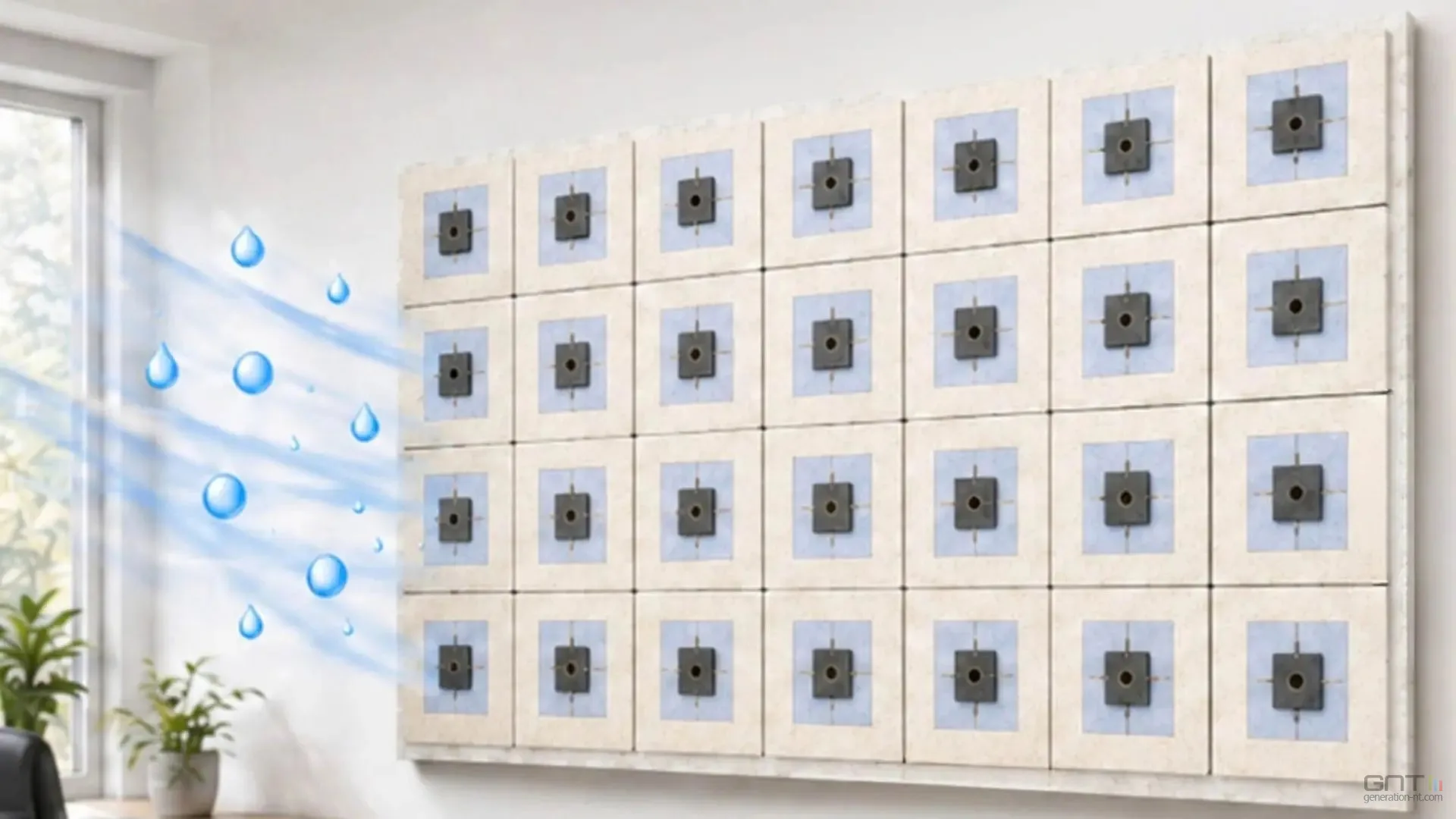 CE PAPIER PEINT PRODUIT DE L’ÉNERGIE GRÂCE À L’AIR DE VOTRE SALON