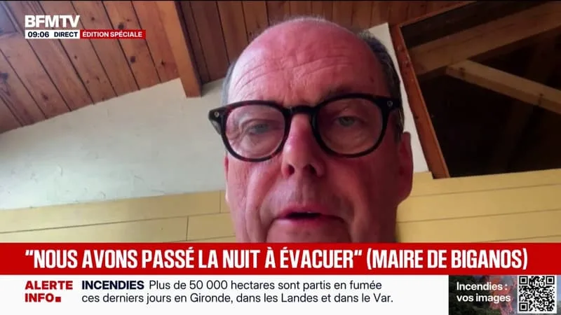 INCENDIE EN GIRONDE: « NOUS AVONS PASSÉ LA NUIT À ÉVACUER », INDIQUE LE MAIRE DE BIGANOS