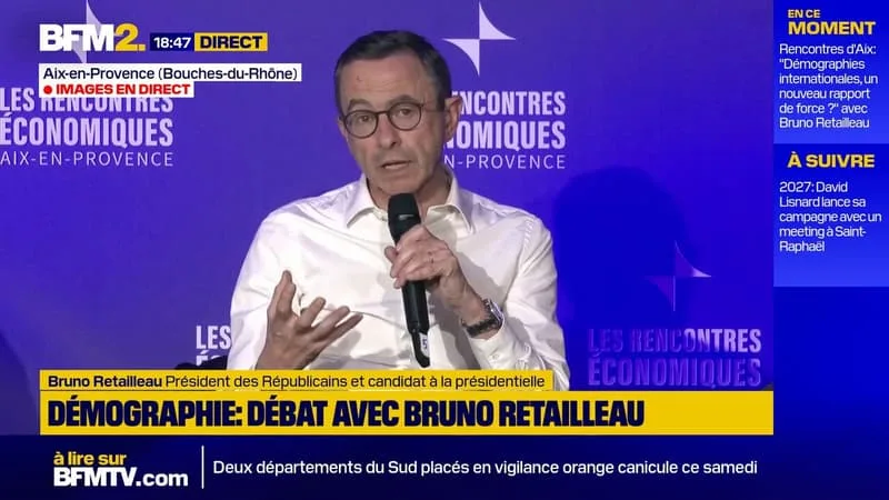 RENCONTRES D’AIX: « IL FAUT REVALORISER LE TRAVAIL ET DÉCOURAGER L’ASSISTANAT », AFFIRME BRUNO RETAILLEAU