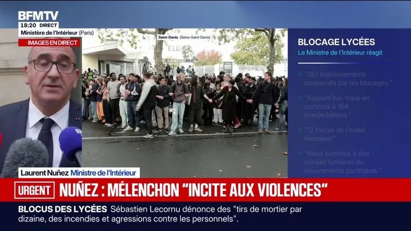 BLOCAGE DES LYCÉES: « LA PARTICIPATION D’UN CERTAIN NOMBRE DE DÉPUTÉS OU ÉLUS DE LFI EST IRRESPONSABLE », ASSURE LAURENT NUÑEZ