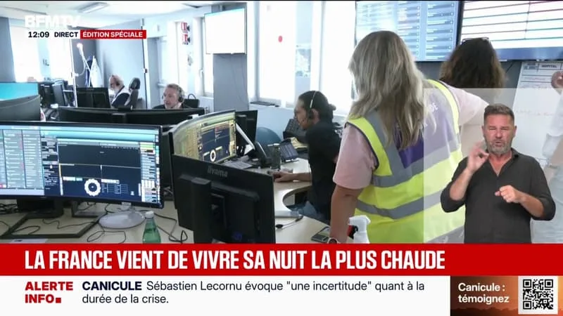 « C’EST DIFFICILE »: AVEC 21.6°C EN MOYENNE, LA FRANCE A CONNU SA NUIT LA PLUS CHAUDE JAMAIS ENREGISTRÉE DEPUIS LE DÉBUT DES RELEVÉS IL Y A 79 ANS