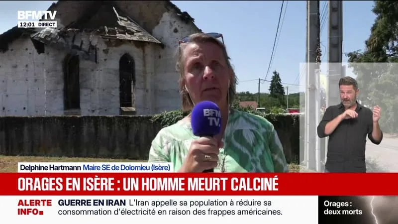 « LE FEU A PRIS UNE INTENSITÉ TROP IMPORTANTE »: LA MAIRE DE DOLOMIEU (ISÈRE) ÉVOQUE L’INCENDIE PROVOQUÉ PAR LA FOUDRE QUI A PROVOQUÉ LA MORT D’UN HOMME DANS SA COMMUNE