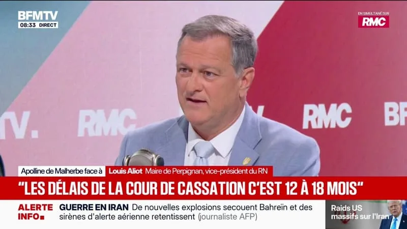 CANDIDATURE DE MARINE LE PEN: « DANS LA SITUATION DU PAYS, ON NE PEUT PAS RÉFLÉCHIR AVEC LE CALENDRIER JUDICIAIRE, IL Y A UN CALENDRIER POLITIQUE », ASSURE LOUIS ALIOT, VICE-PRÉSIDENT DU RN