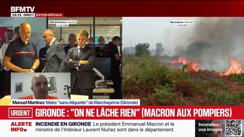 INCENDIES EN GIRONDE: « NE RIEN LÂCHER, C’EST ÊTRE SUR LE TERRAIN », AFFIRME LE MAIRE DE MARCHEPRIME