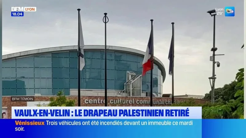 VAULX-EN-VELIN : LE DRAPEAU DE LA PALESTINE RETIRÉ