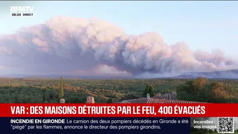 « JE SUIS PARTIE EN PLEURANT »: PRÈS DE 400 PERSONNES ÉVACUÉES DANS LE VAR APRÈS L’INCENDIE