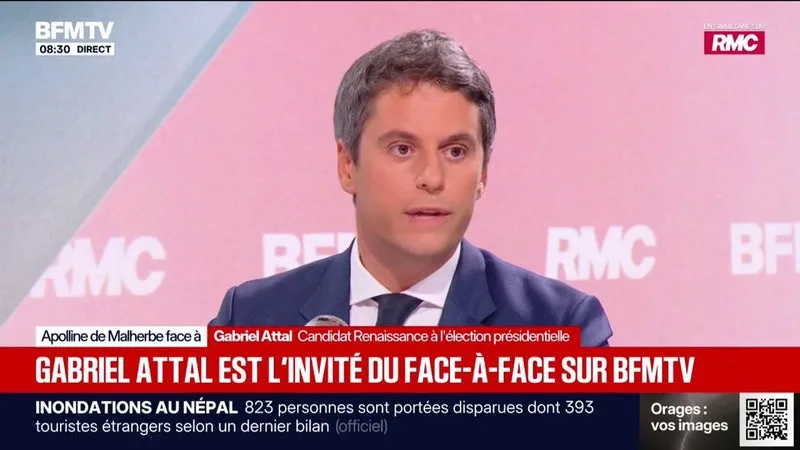 « TOUT LE MONDE A INTÉRÊT, QU’ON SOIT DE GAUCHE OU DE DROITE, À AVOIR UNE ÉCONOMIE QUI FONCTIONNE », INDIQUE GABRIEL ATTAL
