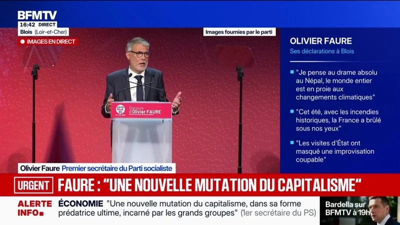 « AUCUNE COULEUR DE PEAU, AUCUNE RELIGION, AUCUNE GÉNÉALOGIE NE DÉFINIT L’APPARTENANCE À LA NATION », DÉCLARE OLIVIER FAURE, PREMIER SECRÉTAIRE DU PS