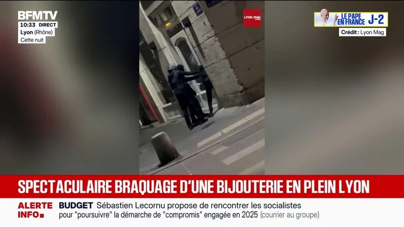UN BRAQUAGE SPECTACULAIRE DANS UNE BIJOUTERIE DE LYON