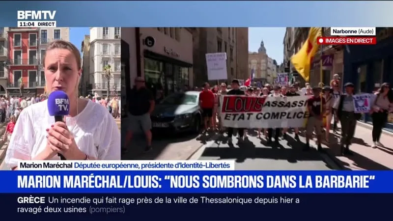 MARCHE BLANCHE À NARBONNE EN HOMMAGE À LOUIS: « NOUS SOMBRONS CHAQUE JOUR UN PEU PLUS DANS LA BARBARIE », ESTIME MARION MARÉCHAL, DÉPUTÉE EUROPÉENNE IDENTITÉ-LIBERTÉS