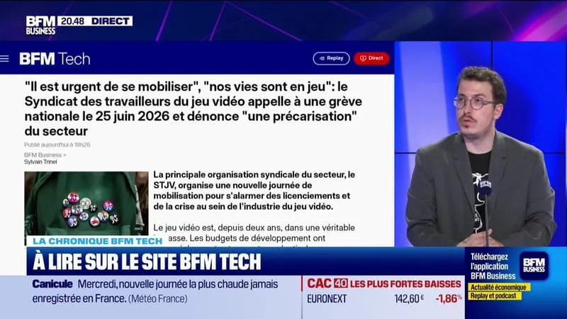 À LIRE SUR LE SITE TECH&CO : « IL EST URGENT DE SE MOBILISER », « NOS VIES SONT EN JEU », LE SYNDICAT DES TRAVAILLEURS DU JEU VIDÉO APPELLE À UNE GRÈVE NATIONALE LE 25 JUIN 2026 ET DÉNONCE « UNE PRÉCARISATION » DU SECTEUR, PAR SYLVAIN TRINEL – 24/06
