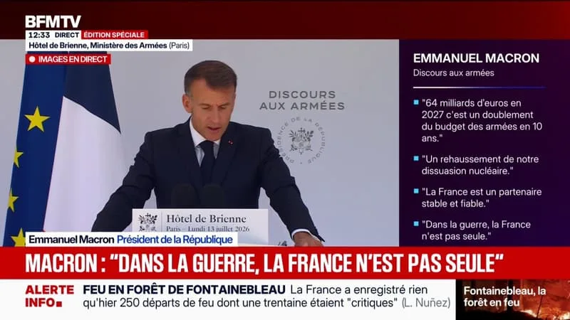 LA FRANCE ET LES EUROPÉENS SONT PRÊTS À DÉFENDRE « LA LIBERTÉ ET LE DROIT », « AU PRIX DU SANG S’IL LE FAUT », A DÉCLARÉ EMMANUEL MACRON LORS DE SON SON DERNIER DISCOURS AUX ARMÉES CE LUNDI