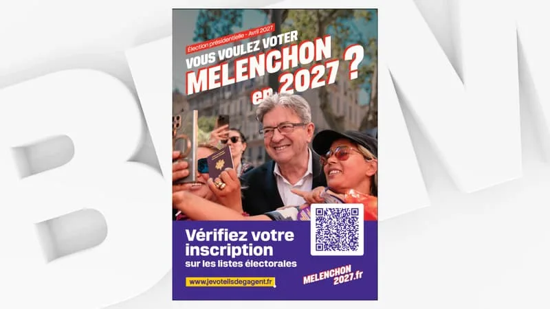 DOCUMENT BFMTV. UN NOUVEAU TRACT DÉVOILÉ CE DIMANCHE PAR LFI POUR INCITER LES FRANÇAIS À S’INSCRIRE SUR LES LISTES ÉLECTORALES AVANT LA PRÉSIDENTIELLE