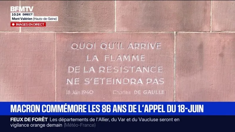 « LA FLAMME DE LA RÉSISTANCE FRANÇAISE NE S’ÉTEINDRA PAS »: L’APPEL DU 18-JUIN LU LORS DE LA CÉRÉMONIE DE COMMÉMORATION AU MONT VALÉRIEN