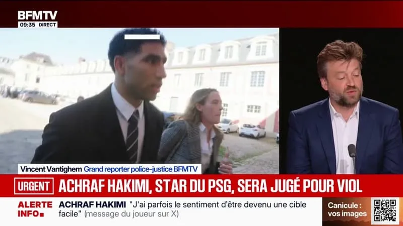 LA COUR D’APPEL DE VERSAILLES CONFIRME LE RENVOI EN PROCÈS D’ACHRAF HAKIMI POUR VIOL