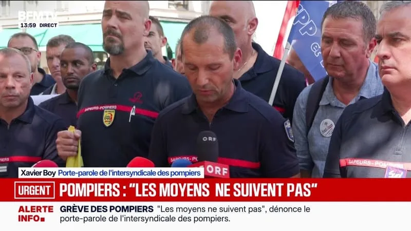 GRÈVE DES POMPIERS: « NOUS DEMANDONS DES MOYENS NÉCESSAIRES À LA PROTECTION DES CITOYENS FRANÇAIS », EXPLIQUE LE PORTE-PAROLE DE L’INTERSYNDICALE