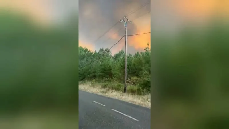 « LA SITUATION EST DÉFAVORABLE »: L’INCENDIE DANS LES LANDES A PARCOURU 400 HECTARES, MENANT À L’ÉVACUATION DE 400 PERSONNES