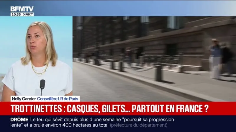 CASQUE ET GILET FLUO OBLIGATOIRES EN TROTTINETTE ÉLECTRIQUE À PARIS : « C’EST UNE MESURE DE BON SENS », SOULIGNE NELLY GARNIER, CONSEILLÈRE LR