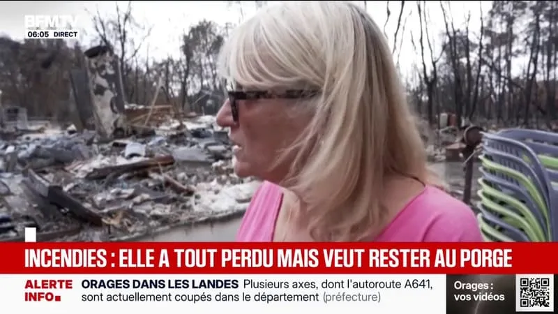 « ELLE ÉTAIT SI BELLE MA BARAQUE »: NATHALIE, SINISTRÉE DU PORGE, A TOUT PERDU, MAIS VEUT RESTER SUR PLACE