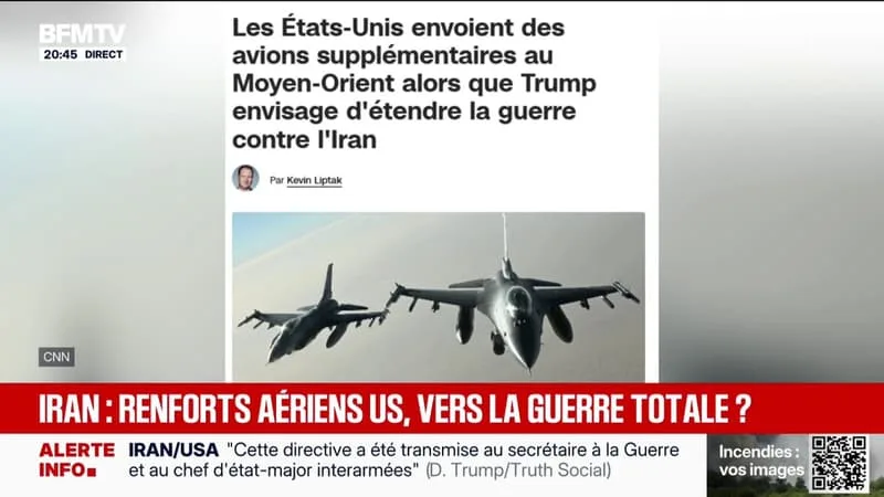 GUERRE AU MOYEN-ORIENT: LES ÉTATS-UNIS ENVOIENT DES AVIONS SUPPLÉMENTAIRES ALORS QUE DONALD TRUMP ENVISAGE D’ÉTENDRE LA GUERRE CONTRE L’IRAN, SELON CNN
