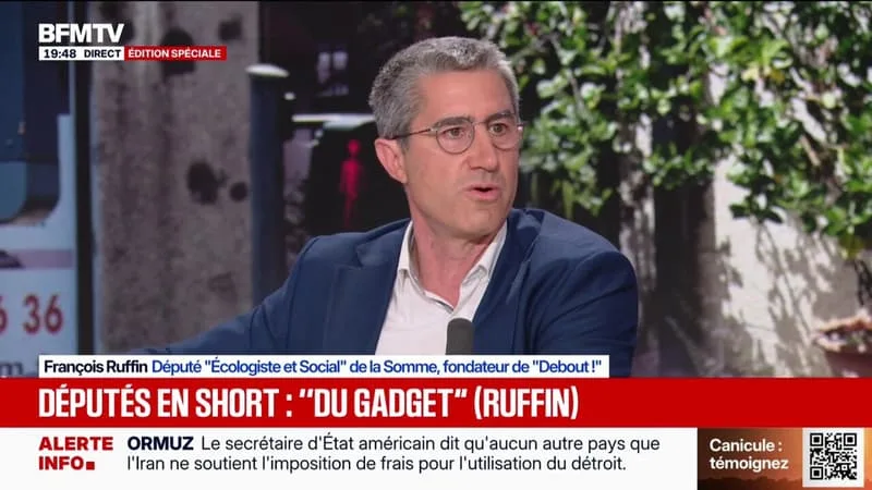 « CE SONT DES GUIGNOLS »: FRANÇOIS RUFFIN RÉAGIT À L’ASSOUPLISSEMENT DES CONSIGNES VESTIMENTAIRES À L’ASSEMBLÉE NATIONALE DURANT LA CANICULE
