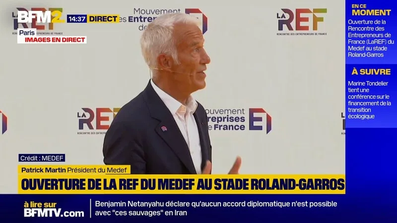 PATRICK MARTIN, PRÉSIDENT DU MEDEF: « COMMENT NE PAS S’ALARMER FACE À LA MÉDIOCRITÉ DE NOS PERFORMANCES ÉCONOMIQUES ET SOCIALES? »