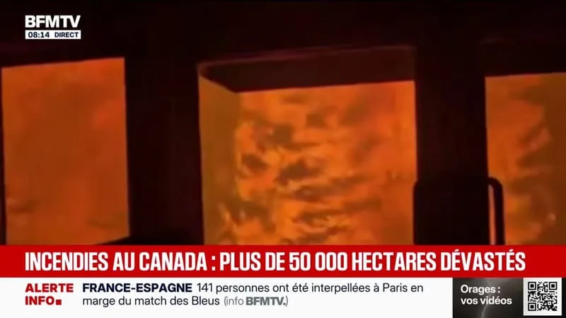 INCENDIES AU CANADA: PLUS DE 50.000 HECTARES RAVAGÉS PAR LES FLAMMES PRÈS DE LA VILLE D’ARMSTRONG