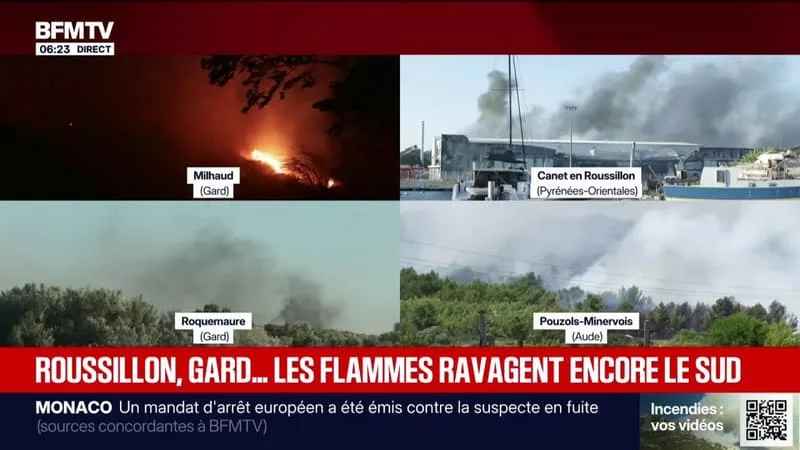 PYRÉNÉES-ORIENTALES, GARD, AUDE… LES FLAMMES RAVAGENT LE SUD DU PAYS