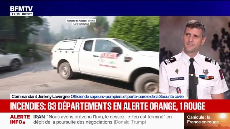 INCENDIES: « ON EST DANS UNE SAISON D’INCENDIES PLUS IMPORTANTE QUE LES ANNÉES PRÉCÉDENTES », AFFIRME JÉRÉMY LAVERGNE, PORTE-PAROLE DE LA SÉCURITÉ CIVILE