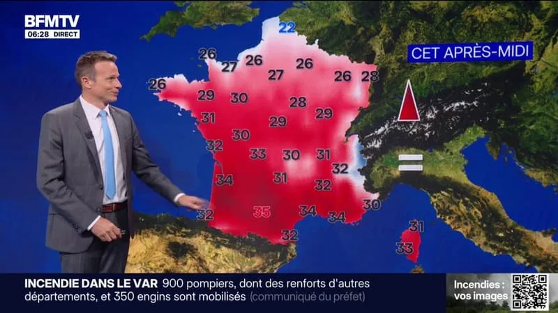 TROIS DÉPARTEMENTS EN VIGILANCE ROUGE POUR LES RISQUES D’INCENDIES, 23 DÉPARTEMENTS EN ORANGE: LA MÉTÉO DU 22 JUILLET