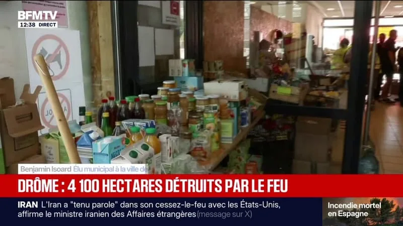 INCENDIE DANS LA DRÔME: ÉLAN DE SOLIDARITÉ POUR LES POMPIERS