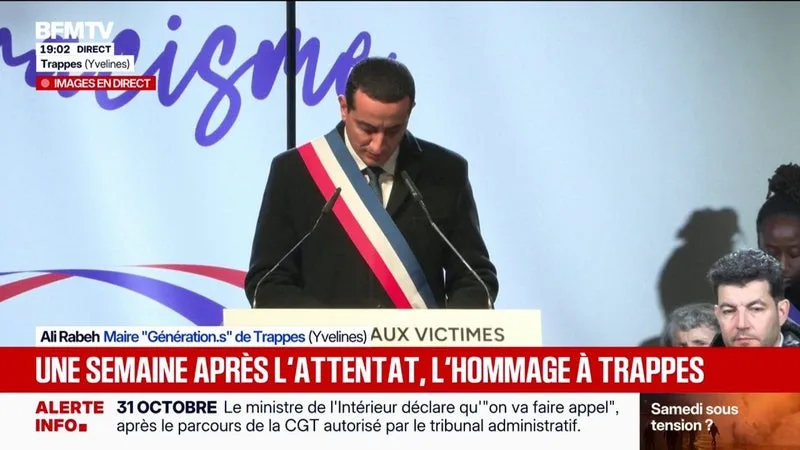 HOMMAGES À TRAPPES: ALI RABEH, MAIRE GÉNÉRATION.S, REND HOMMAGE AUX VICTIMES DE L’ATTENTAT RACISTE DE KÉVIN TESSIER ET DÉFEND « LE VISAGE D’UNE VILLE FRANÇAISE »