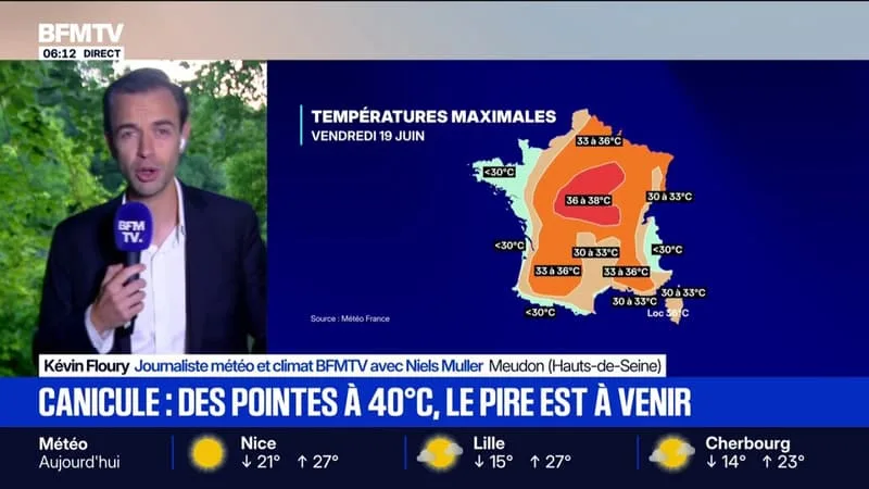 LA CANICULE S’INSTALLE EN FRANCE, DES POINTES JUSQU’À 40 °C PRÉVUES DANS LES PROCHAINS JOURS